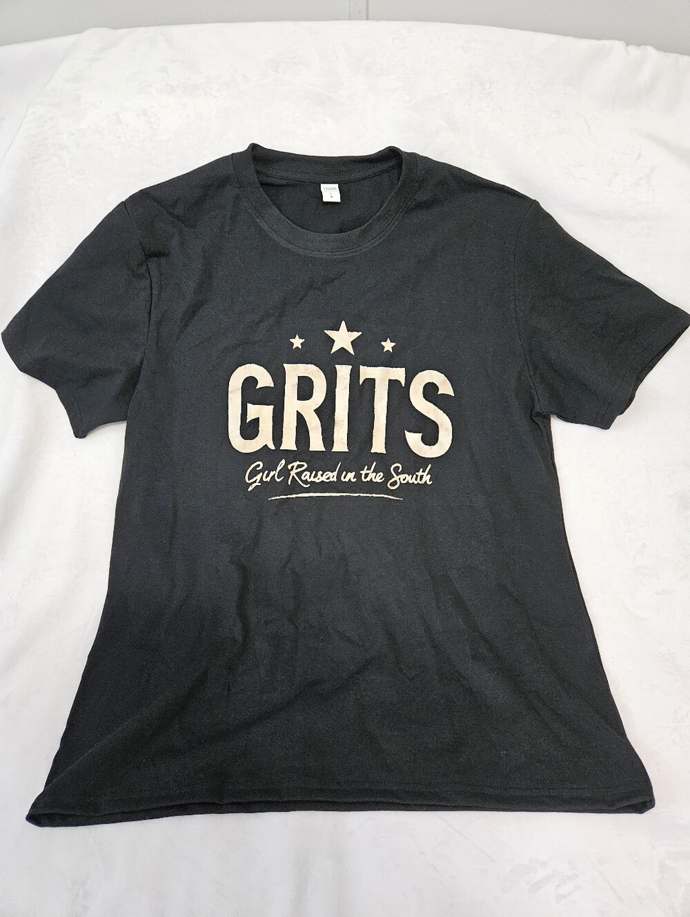 GRITS Graphic Crew Neck T-Shirt - Black